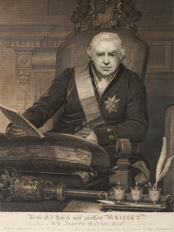Niccolò Schiavonetti and Sir Thomas Phillips: Portrait of Sir Joseph Banks, Bt, 1812. SOLD