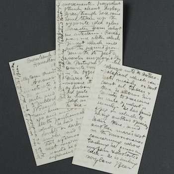 A spread of leaves from David Livingstone's letter to Sir Thomas Maclear, written on 27 May 1865