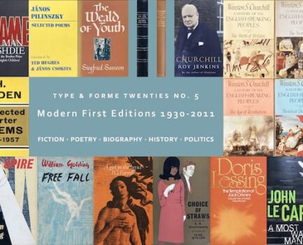 T&F Twenties No 5: Modern First Editions 1930-2011